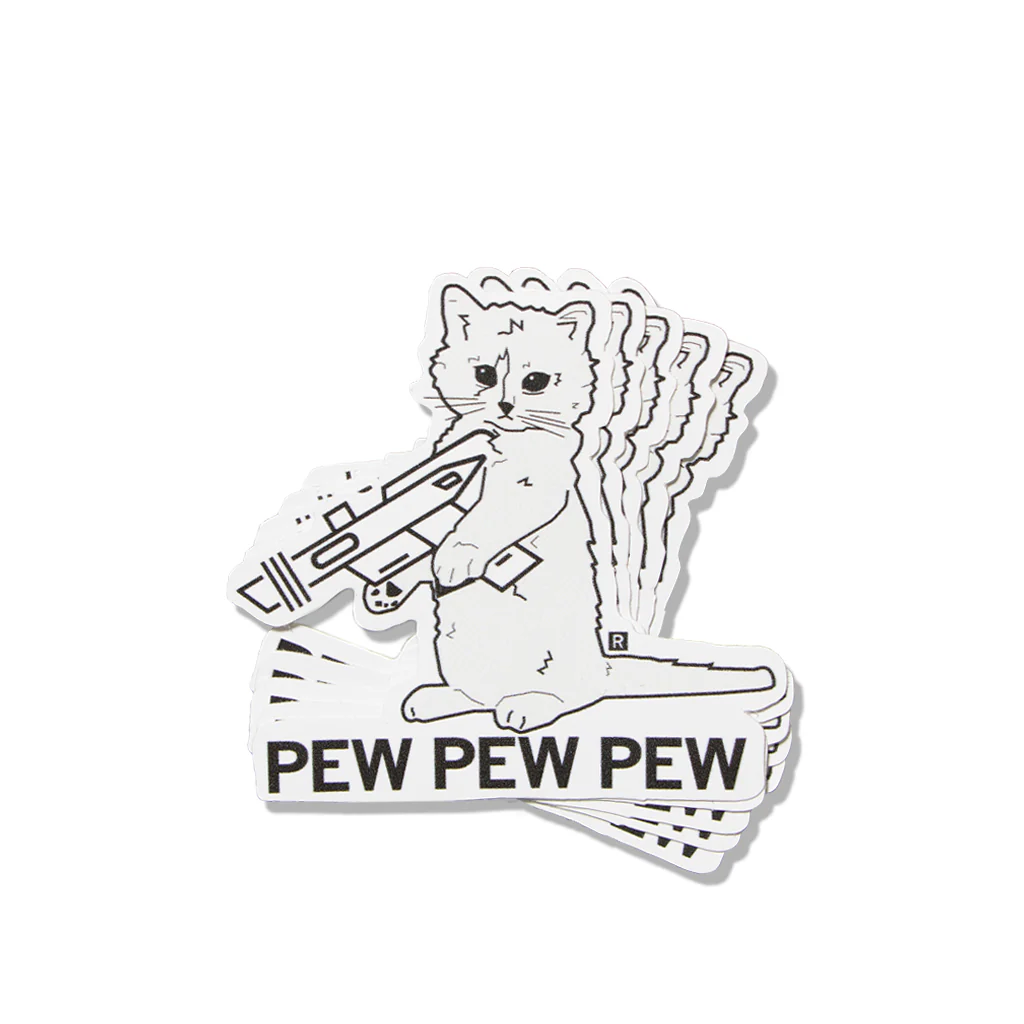 Pew Pew Pew Mini Die-Cut Sticker