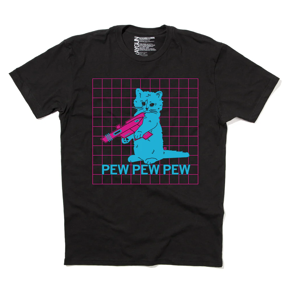 Pew Pew Pew Vaporwave Black - Image 2
