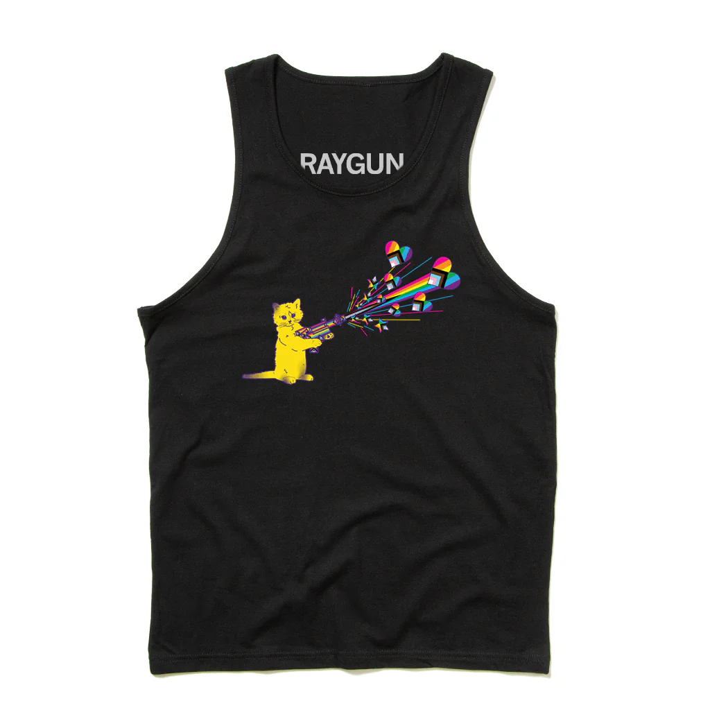 Pew Pew Pride Black Tank Top - Image 2
