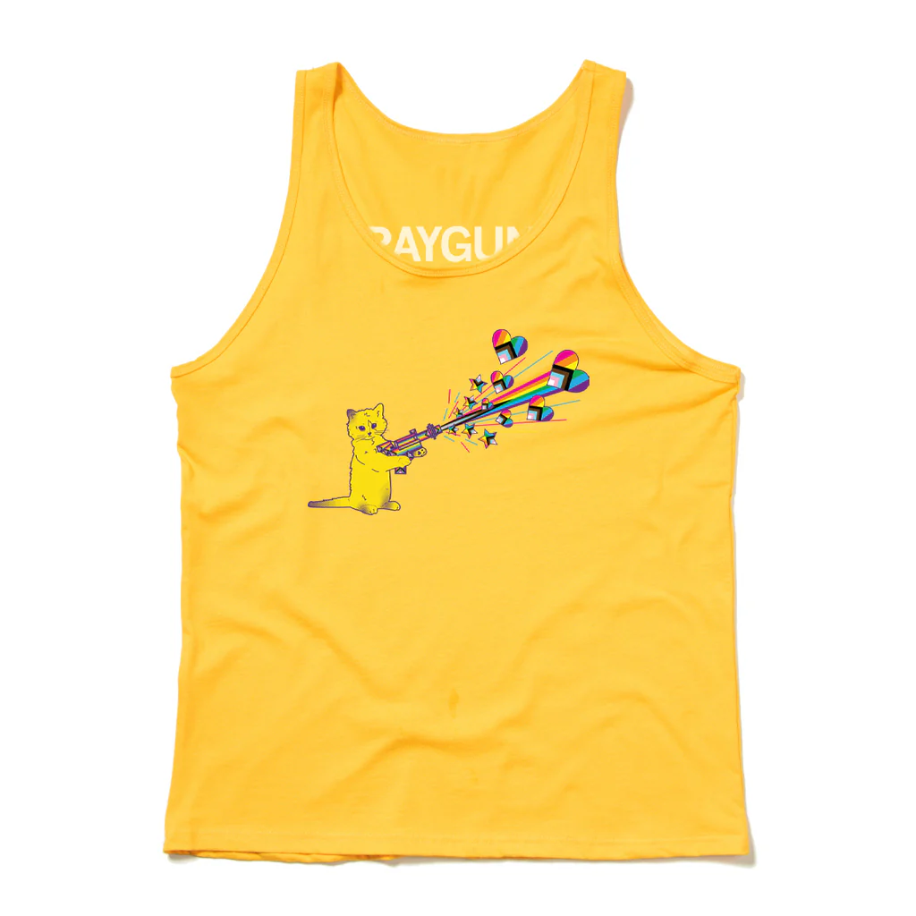 Pew Pew Pride Gold Tank Top - Image 2