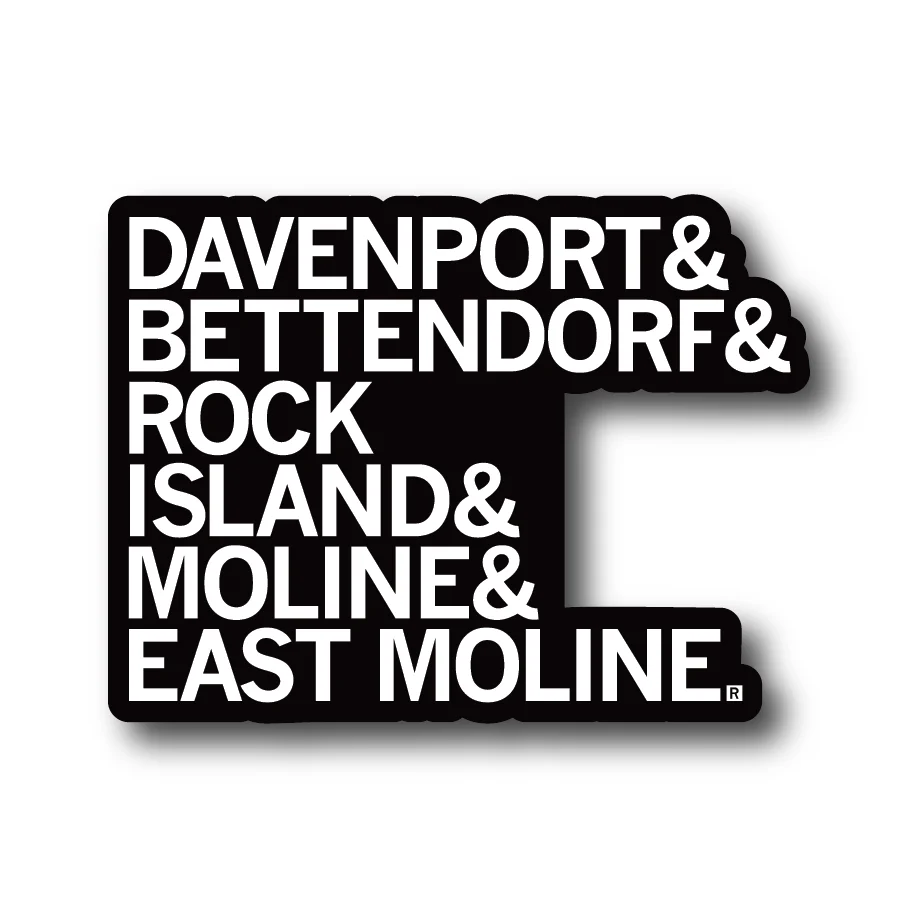 Quad Cities List Die-Cut Sticker