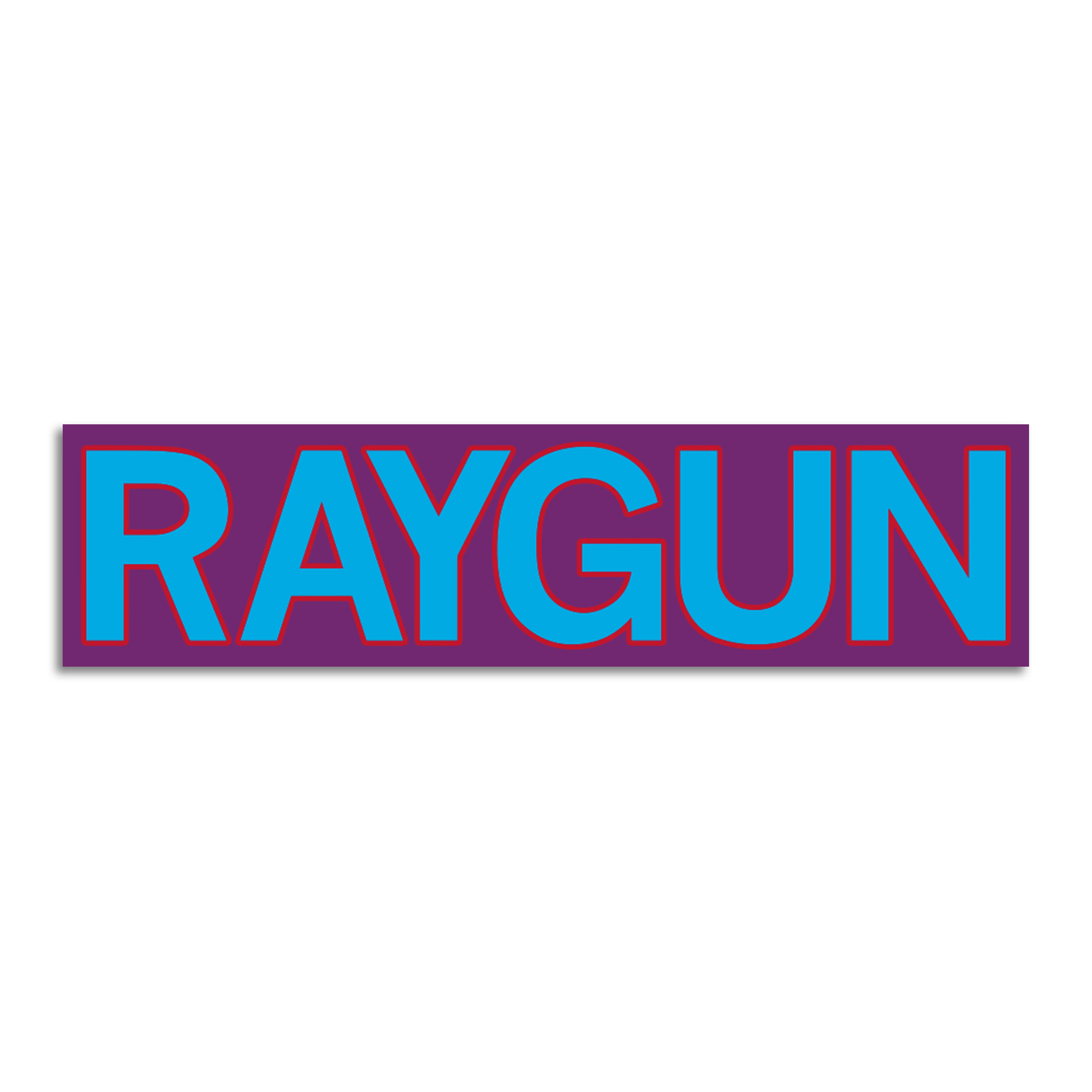 RAYGUN Block Text Logo Purple & Blue Die-Cut Sticker