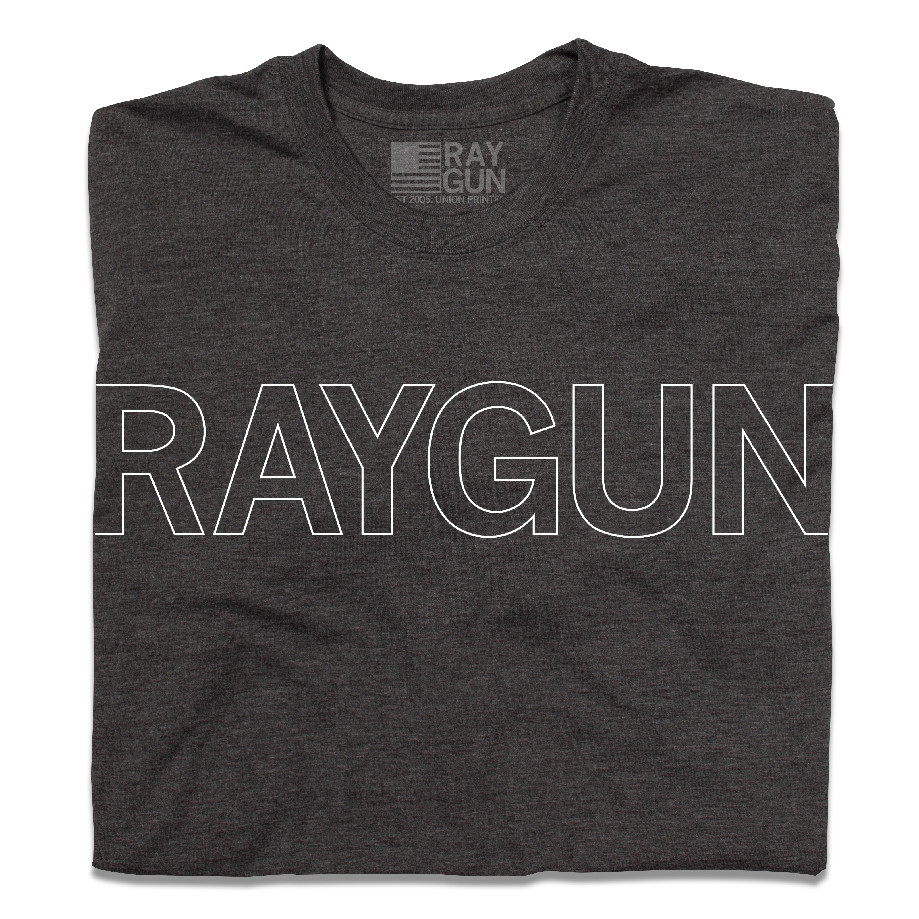 RAYGUN Text Logo Outline Union Made