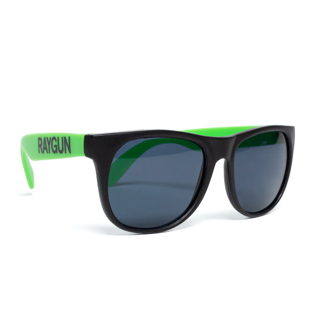 RAYGUN Text Logo Sunglasses - Green - Image 3