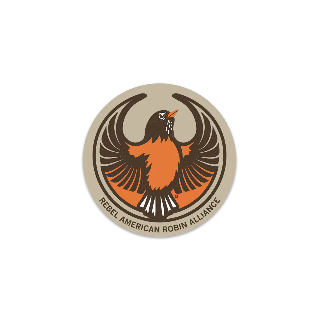 Rebel American Robin Alliance Circle Sticker