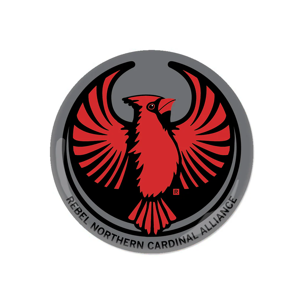 Rebel Northern Cardinal Alliance Button
