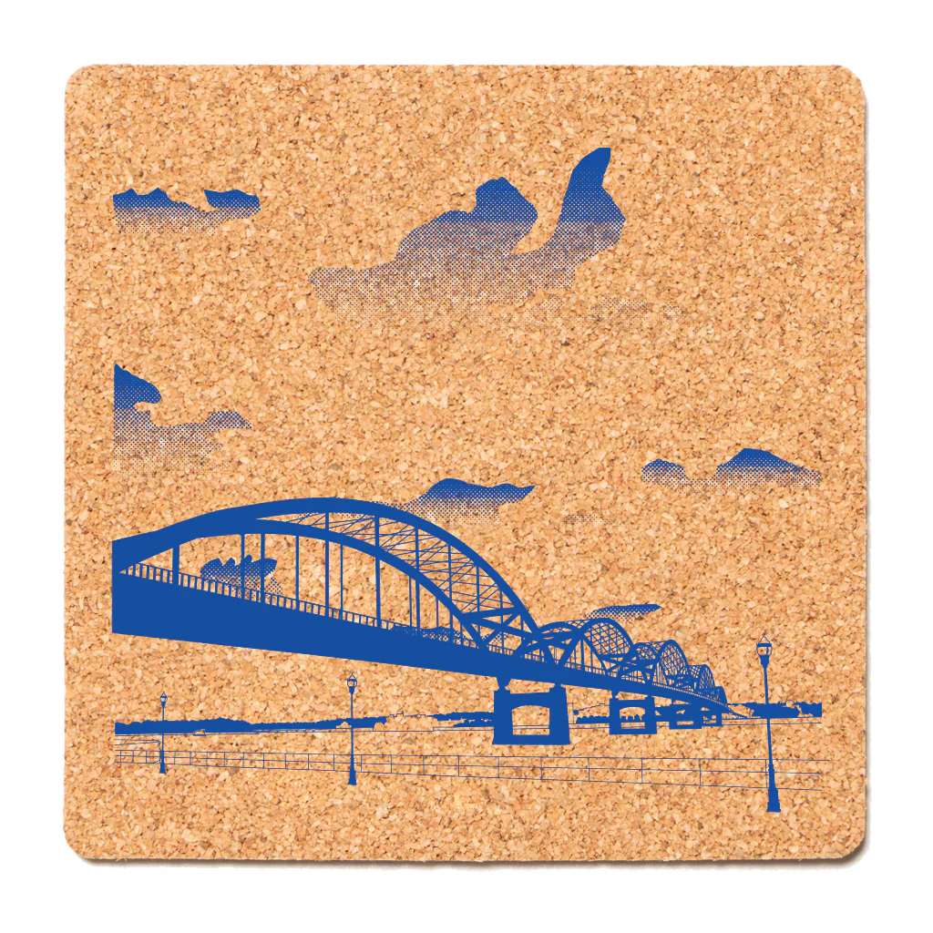 Rock Island Centennial Bridge Cork Coaster