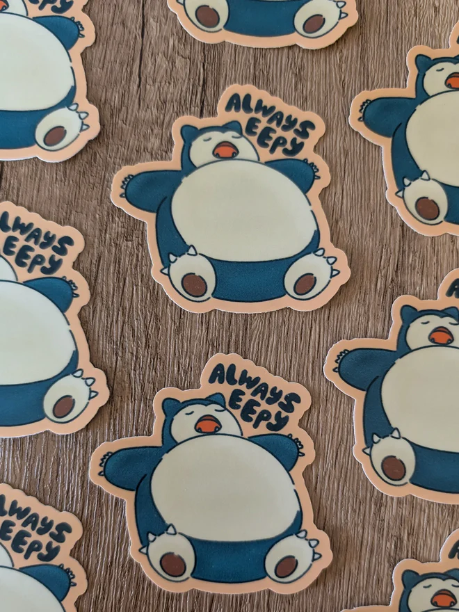 Sadsquatch: Eepy Snorlax Sticker - Image 2