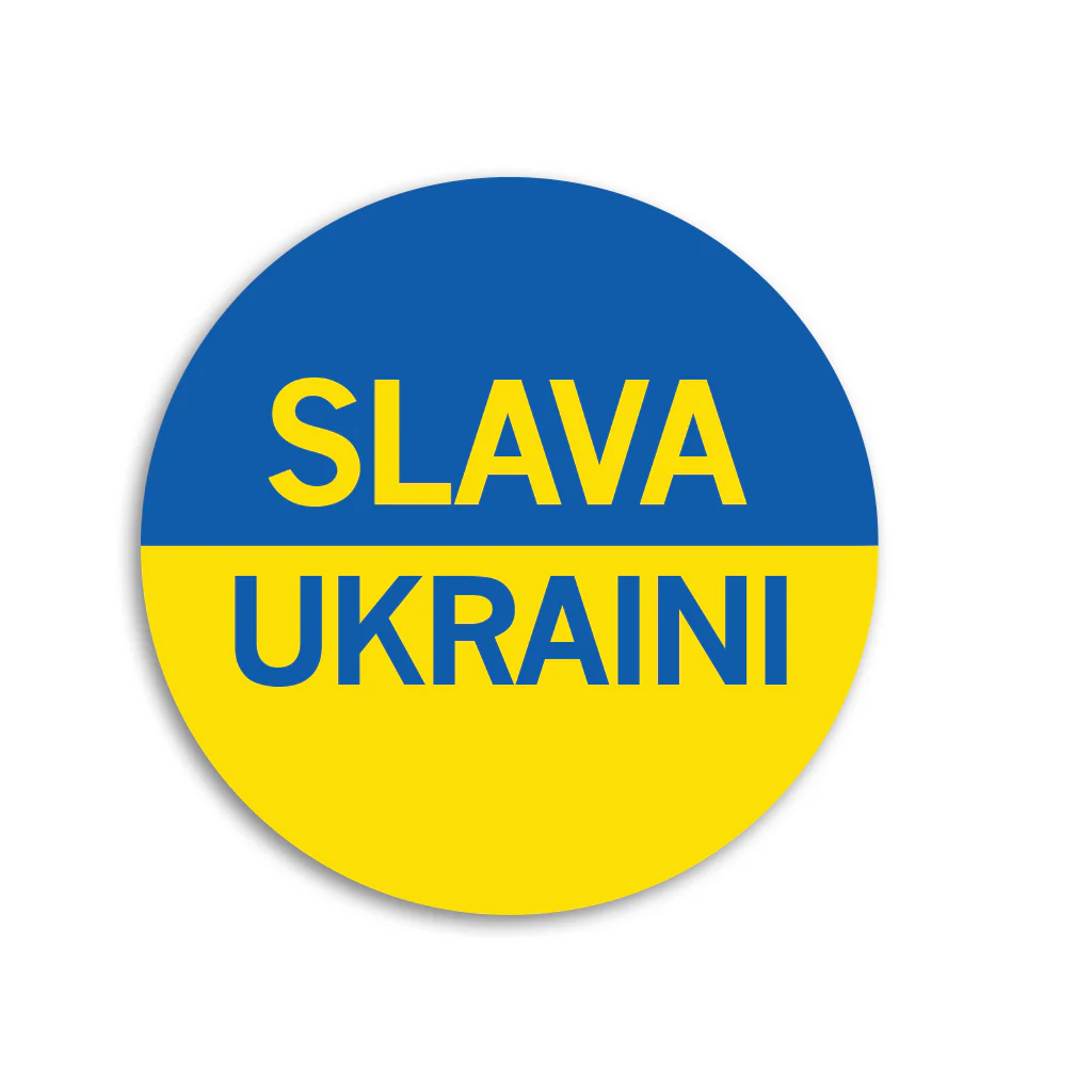 Slava Ukraini Circle Sticker