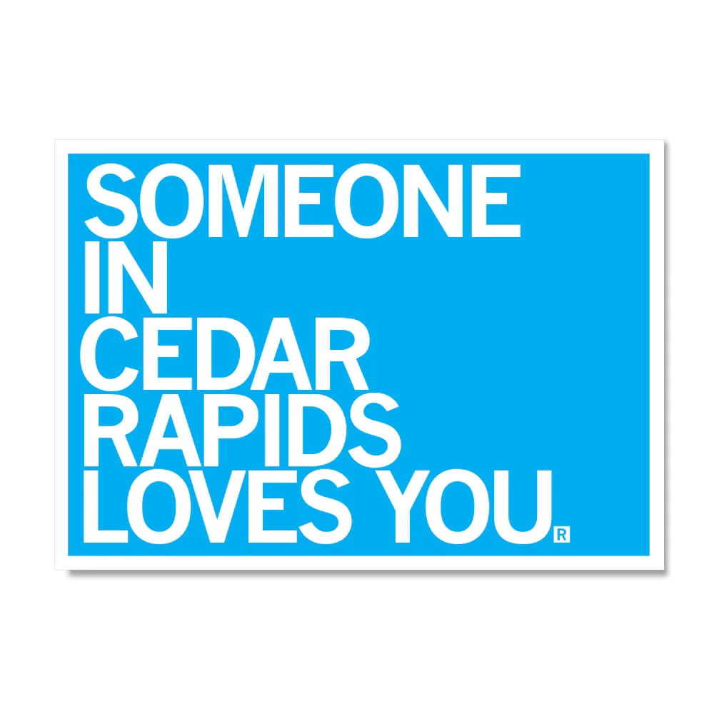 Someone Loves You CR Text Postcard