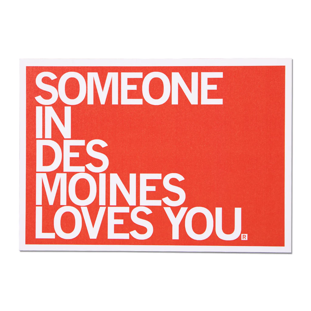 Someone Loves You DM Text Postcard