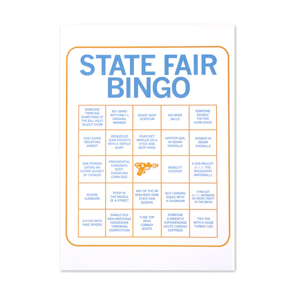 Iowa State Fair Bingo Postcard