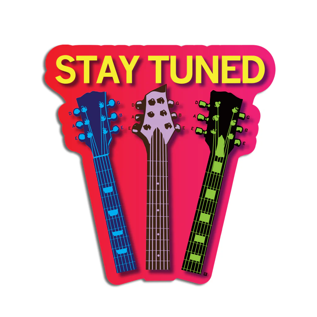 Stay Tuned Pink Die-Cut Sticker