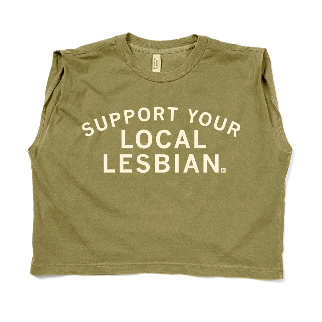 Support Your Local Lesbian Muscle Crop Top