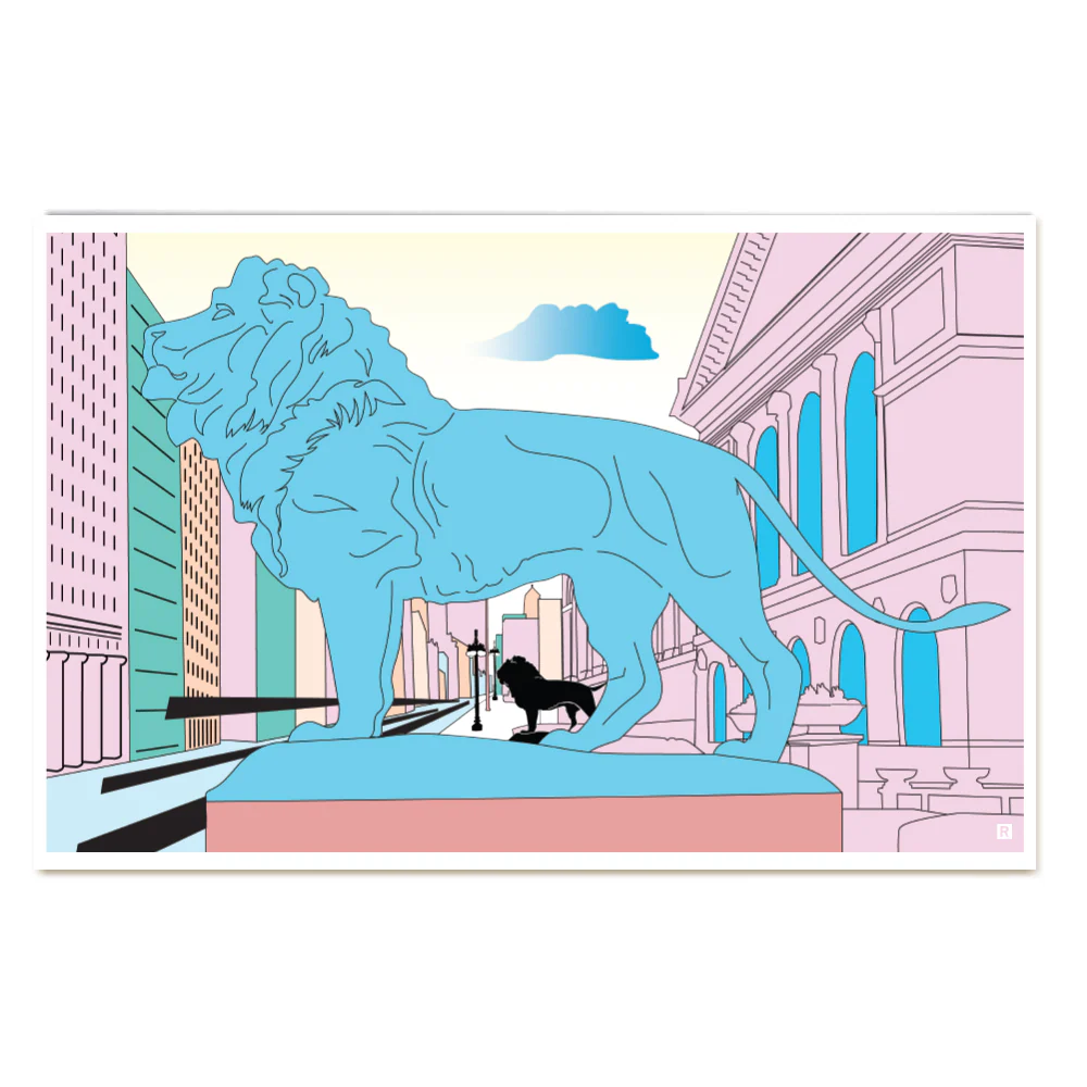 The Art Institute of Chicago Illustration Without Text Poster