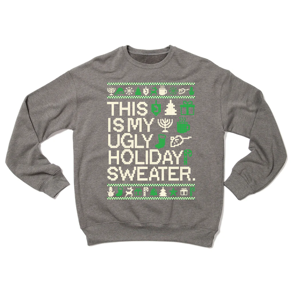This Is My Ugly Holiday Sweater Crew Sweatshirt - Image 2