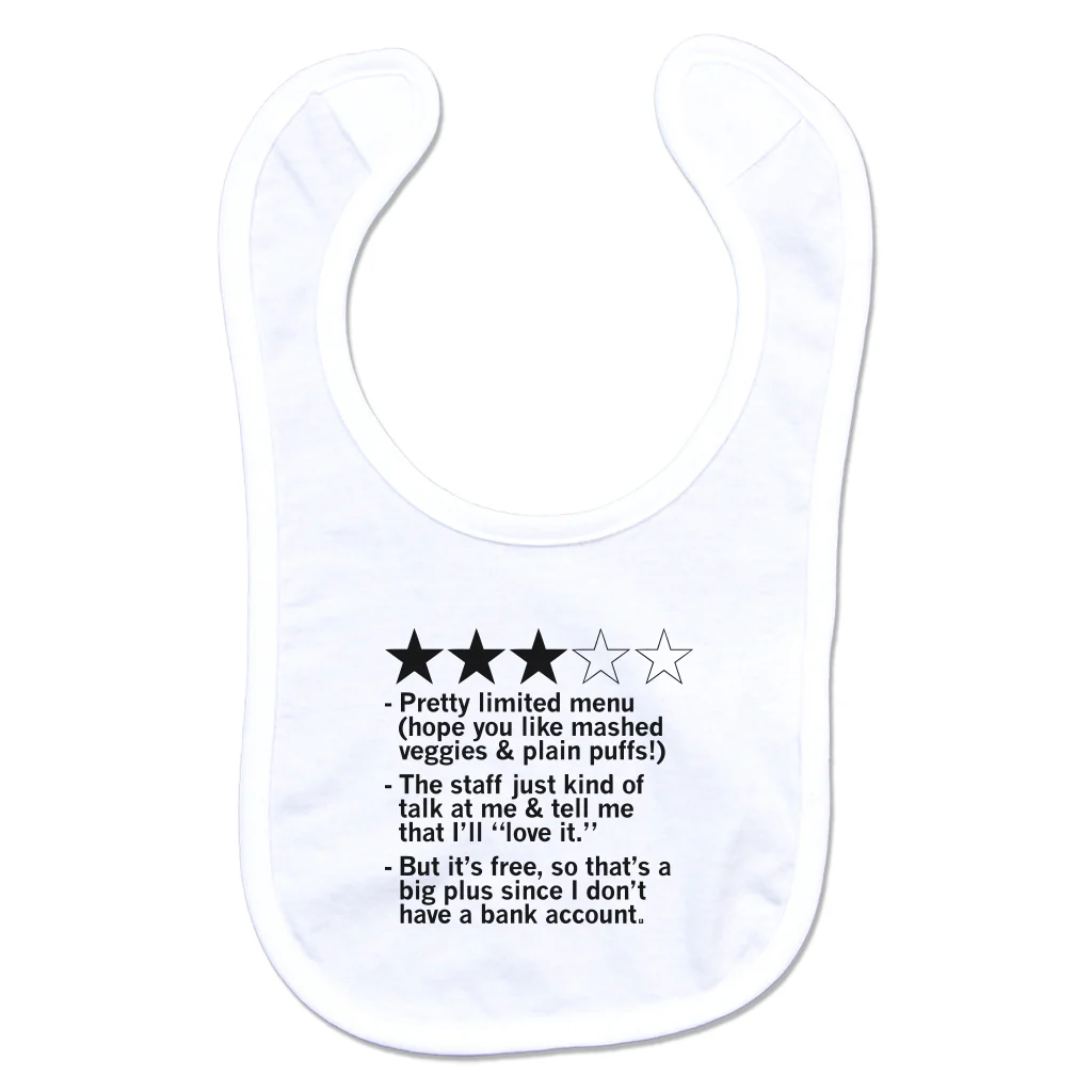 Three Star Review Bib
