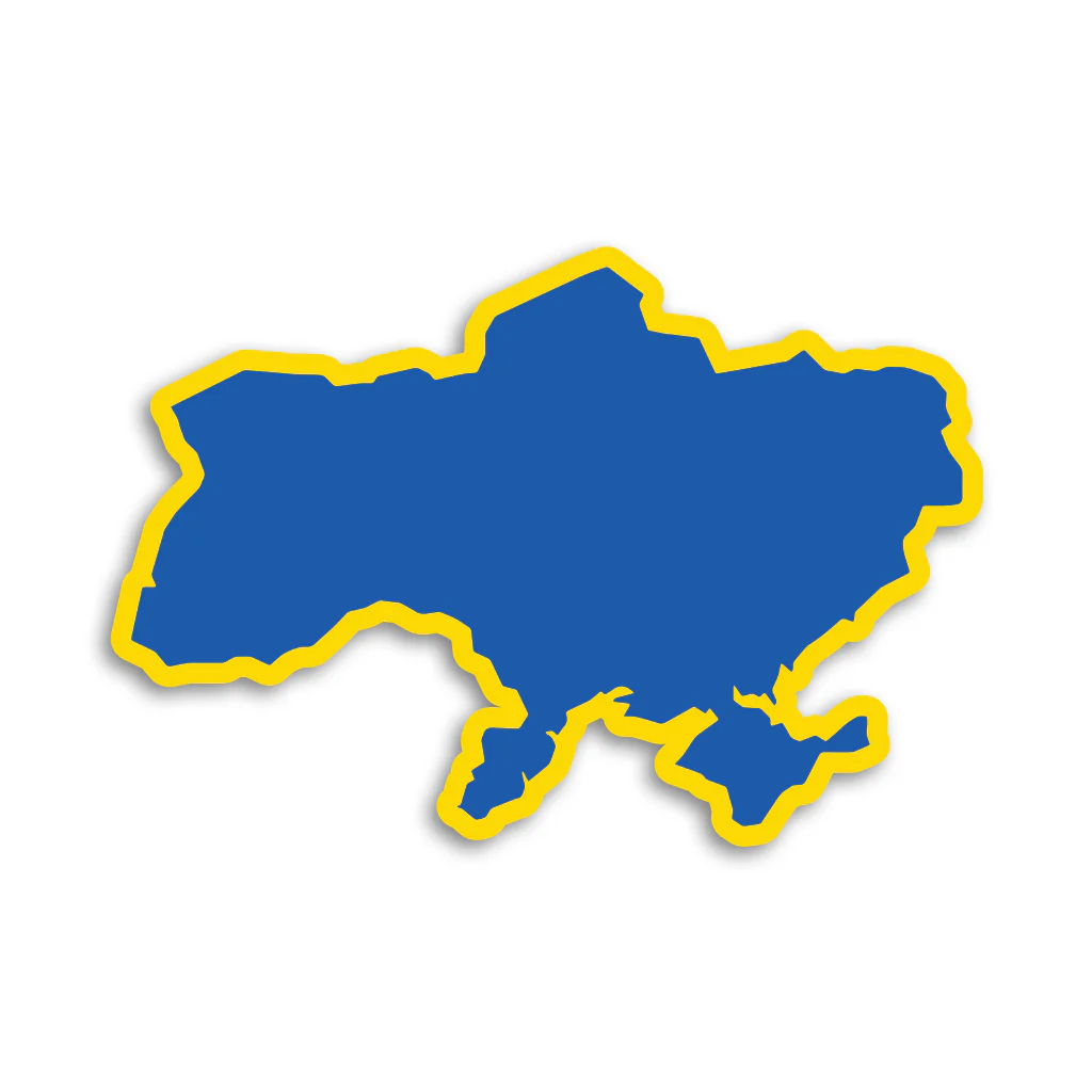 Ukraine Outline Die-Cut Sticker