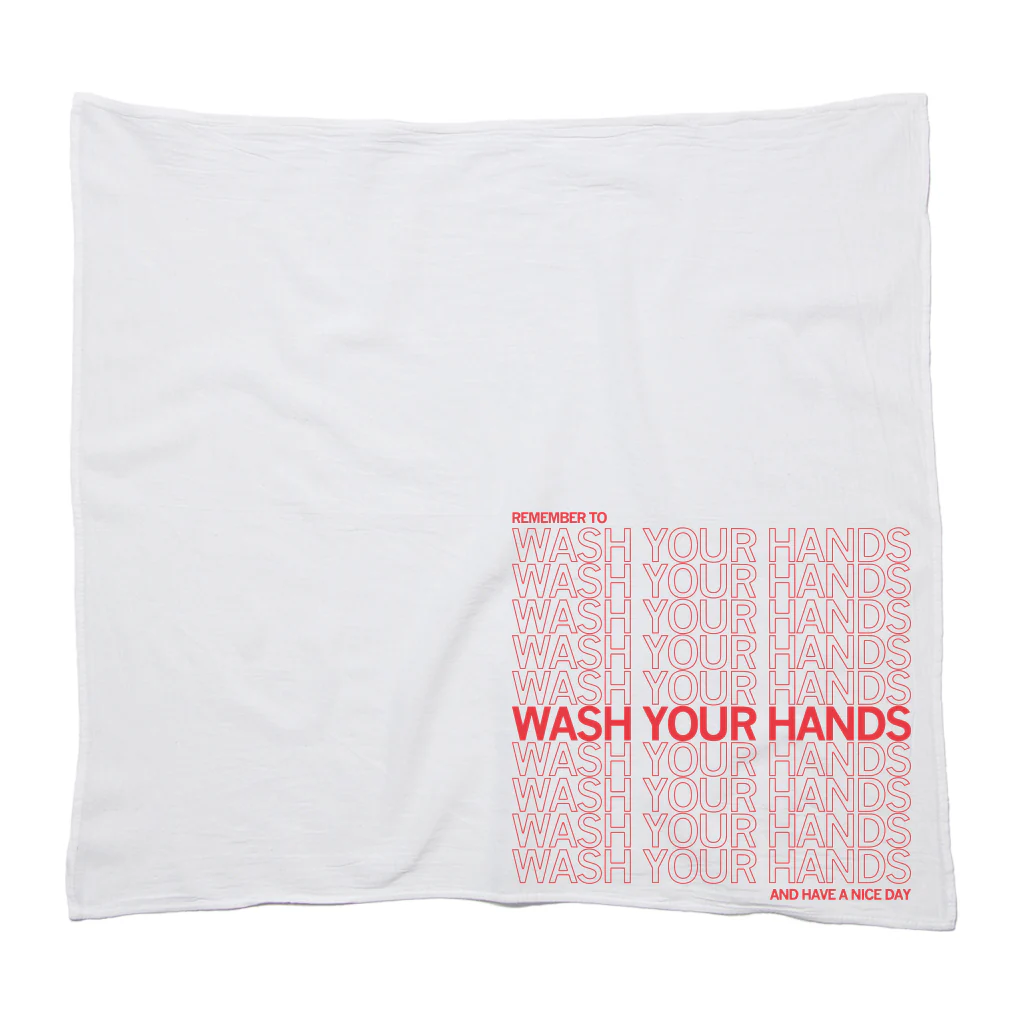 Wash Your Hands Repeating Pattern Kitchen Towel - Image 2