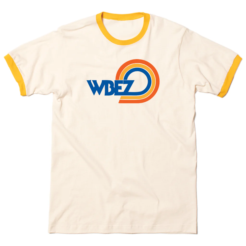 WBEZ Vintage Logo Ivory Ringer - Image 2