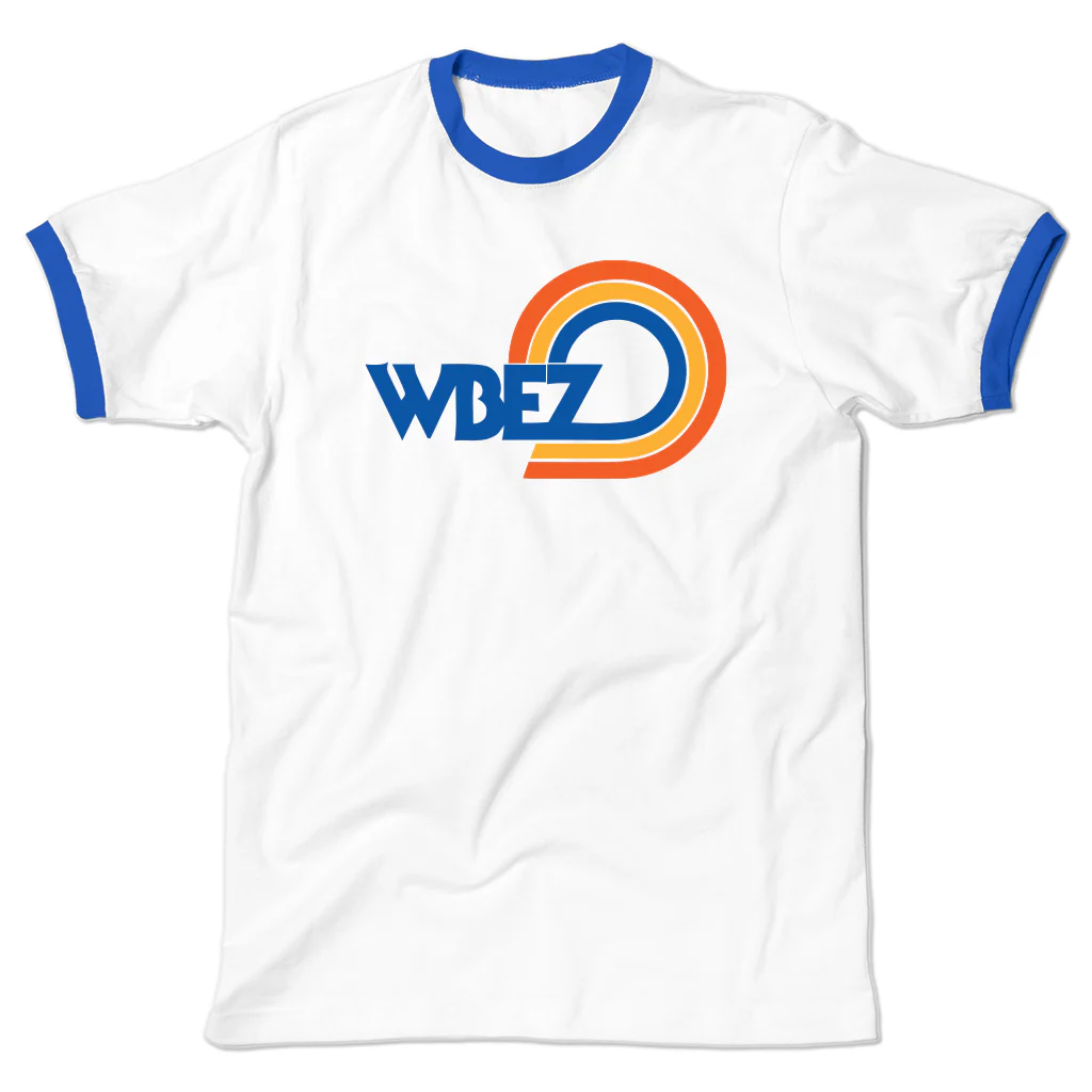 WBEZ Vintage Logo White Ringer - Image 2