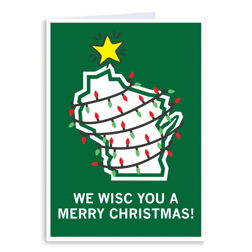 We Wisc You A Merry Christmas Greeting Card