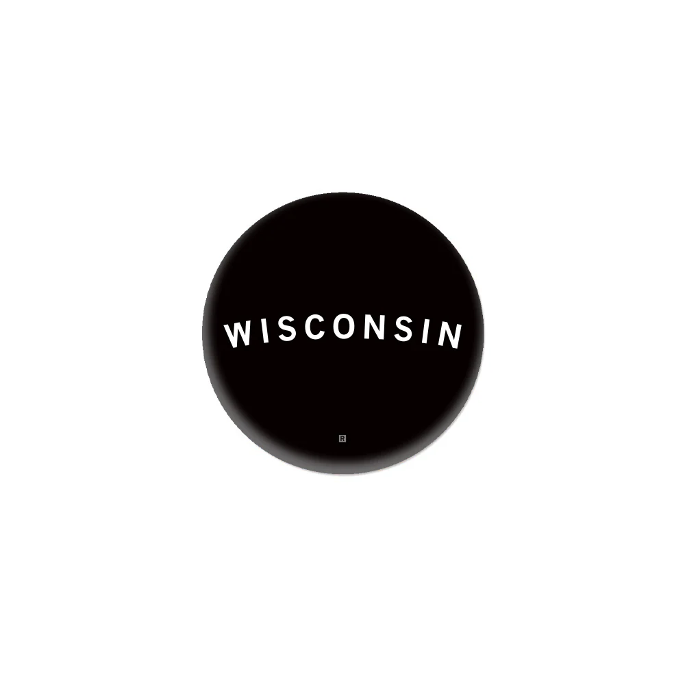 Wisconsin Curved Logo 1" Button