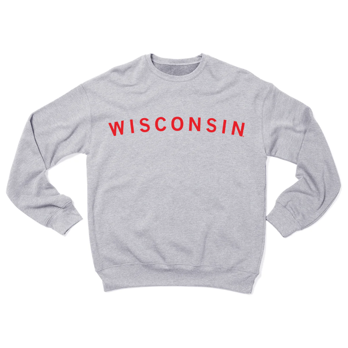 Wisconsin Curved Logo Crew Sweatshirt - Image 2
