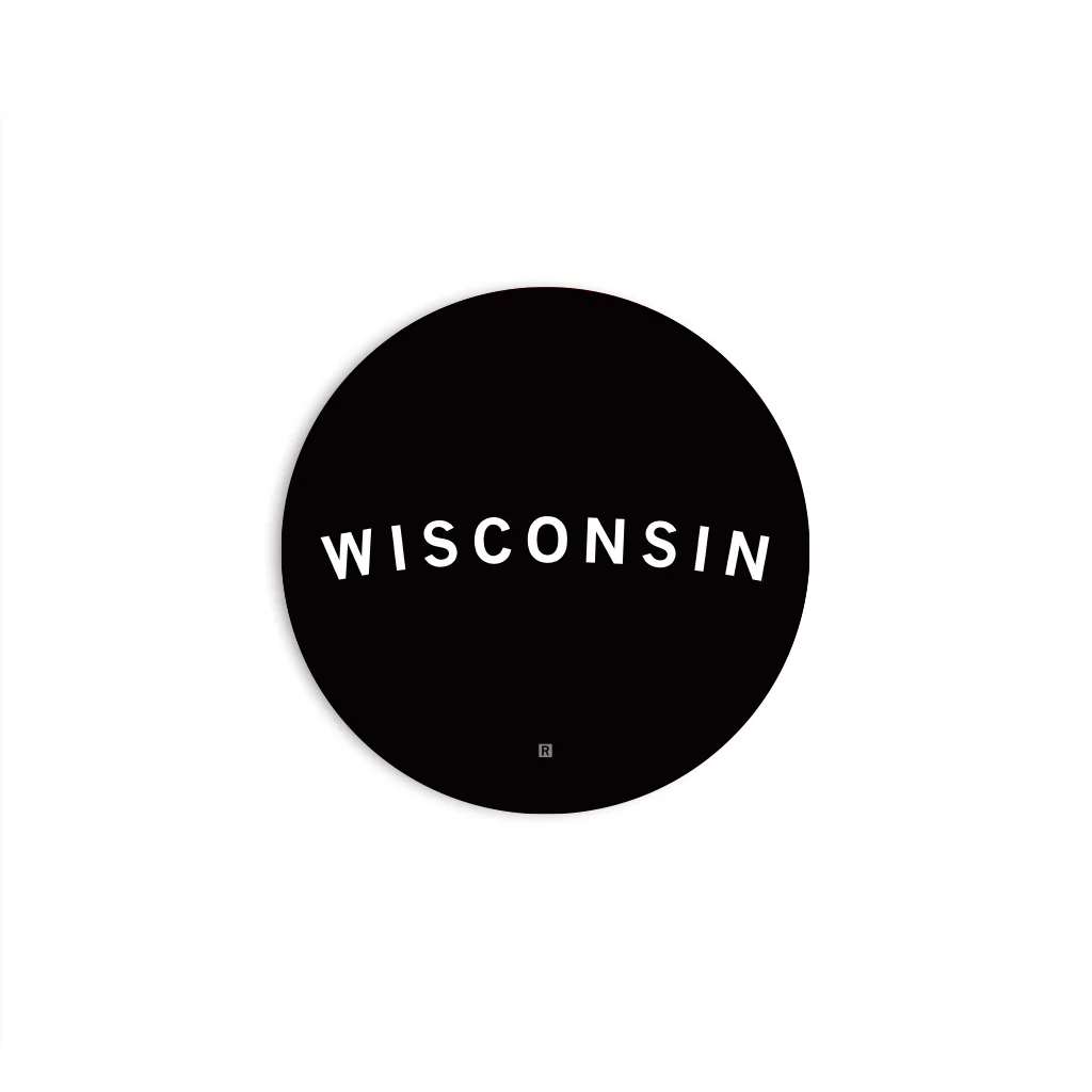 Wisconsin Curved Logo Die-Cut Sticker