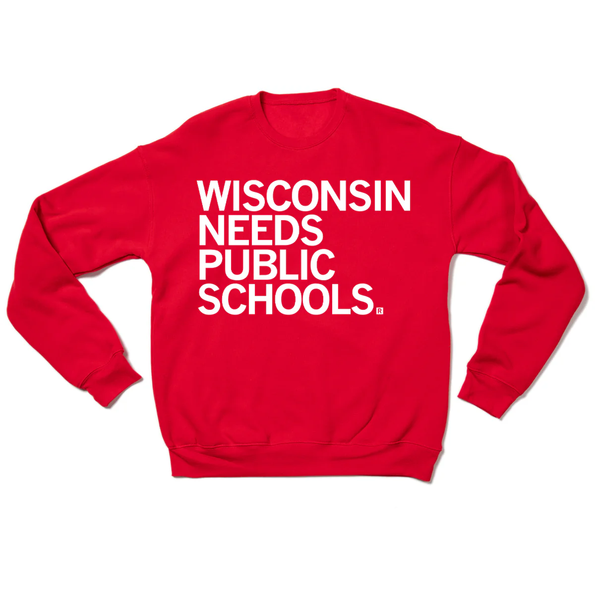Wisconsin Needs Public Schools Crew Sweatshirt - Image 2