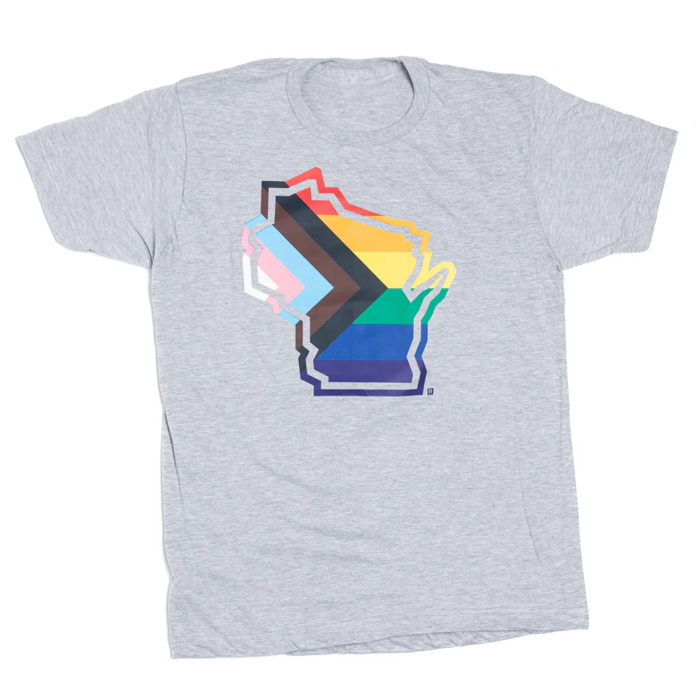 Wisconsin Outline Progress Pride Flag - Image 2