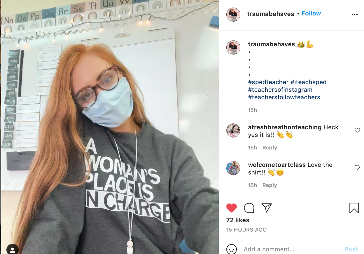 Woman's Place In Charge Crew Sweatshirt - Image 3