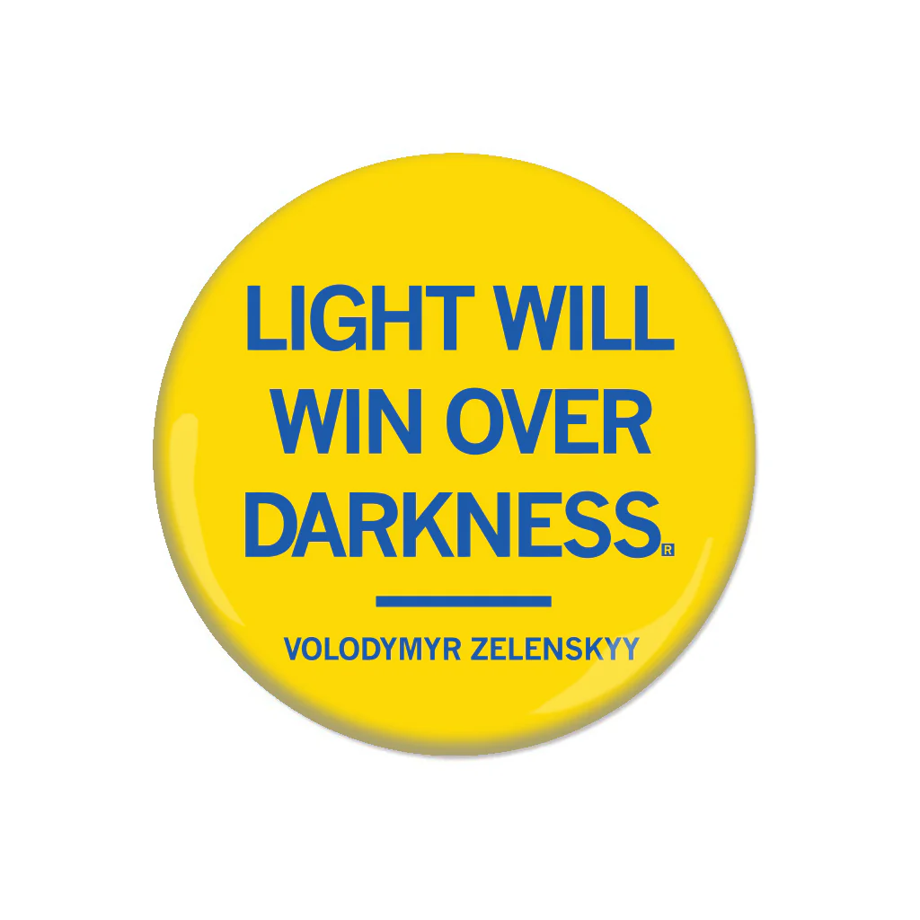 Zelenskyy: Win Over Darkness Quote Button